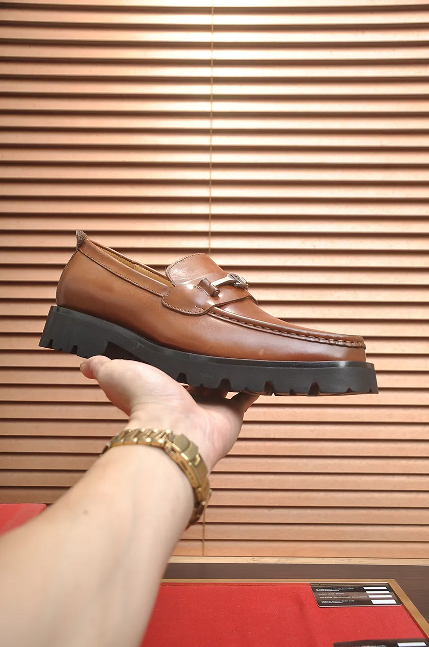 Men's shoes 💰500💶[Ferragamo/Ferragamo] The latest model in the counter. Original imported high-quality cowhide with open edges + imported 🐂 water-dyed cowhide lining + original luxury metal buckle + original combined outsole. Comparison without pressure 38--45 (45 is custom-made and cannot be returned or exchanged)